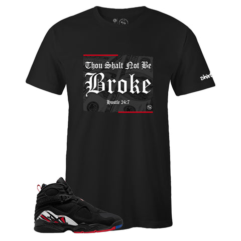 Air Jordan 8 Retro Playoffs Inspired Crew Neck Broke T-shirt