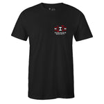 Air Jordan 4 Retro Red Cement Inspired Black Crew Neck Wrong T-shirt