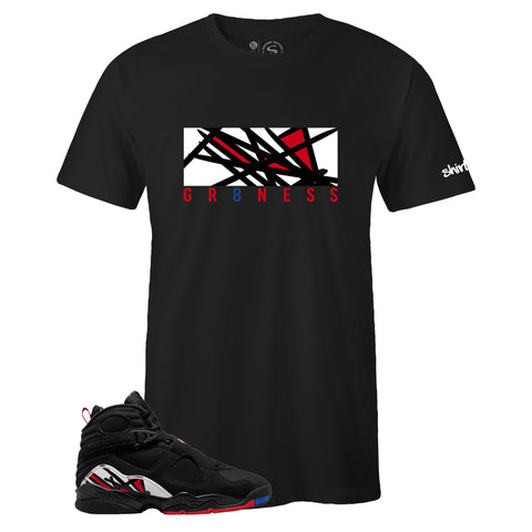Air Jordan 8 Retro Playoffs Inspired Crew Neck GR8NESS T-shirt