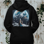 Black 'Moon Watcher' Graphic Pullover Hoodie