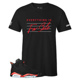 Black Crew Neck Jordan 6 Retro 'Infrared Salesman' Sneaker Tee | FOR SALE