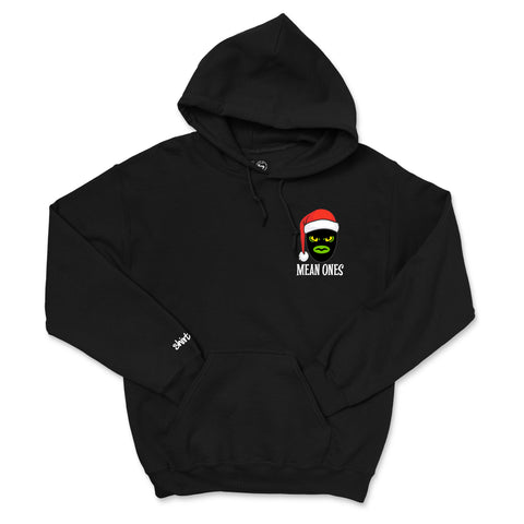 Mean Ones - Black Grinch-inspired Holiday Hoodie for a Naughty and Nice Twist