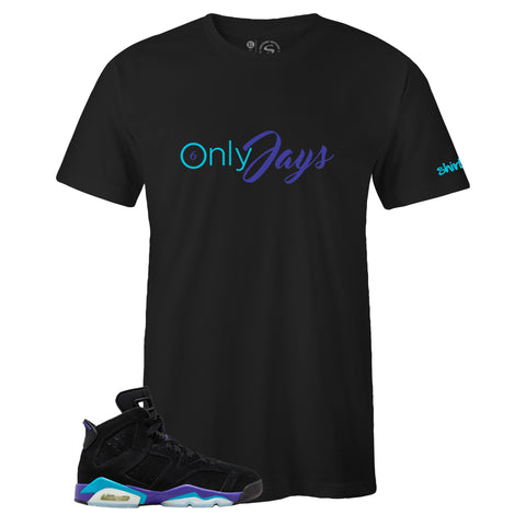Air Jordan 6 Retro Aqua Inspired Crew Neck Only Jays T-shirt