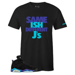 Air Jordan 6 Retro Aqua Inspired Crew Neck Same Ish Different J's T-shirt