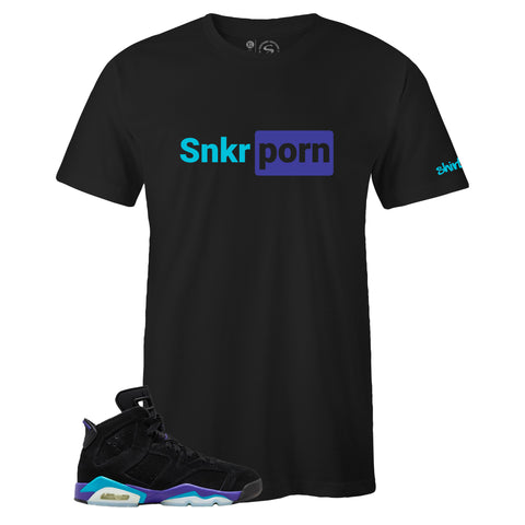 Air Jordan 6 Retro Aqua Inspired Crew Neck Snkr Porn T-shirt