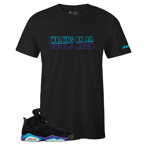 Air Jordan 6 Retro Aqua Inspired Crew Neck Walking On Air T-shirt
