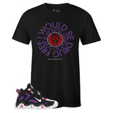 Black Crew Neck DRUG FREE Sneaker T-shirt To Match Nike Air Barrage Mid Raptors