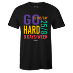 Black Crew Neck GO HARD T-shirt To Match Air Max 1 Windbreaker