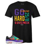 Black Crew Neck GO HARD T-shirt To Match Air Max 1 Windbreaker