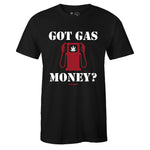Black Crew Neck GAS MONEY T-shirt To Match Air Jordan Retro 1 OG Gym Red
