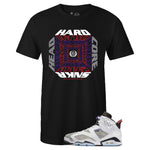 Black Crew Neck Hardcore Sneakerhead T-shirt To Match Air Jordan Retro 6 Flint