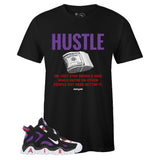 Black Crew Neck HUSTLE Sneaker T-shirt To Match Nike Air Barrage Mid Raptors