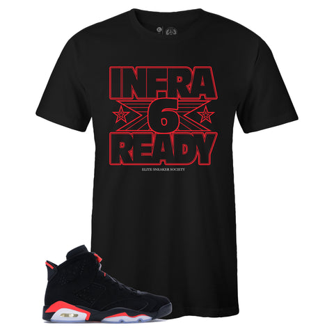 Black Crew Neck INFRA-READY T-shirt To Match Air Jordan Retro 6 Black Infrared
