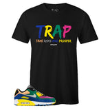 Black Crew Neck TRAP T-shirt To Match Nike Air Max 90 Viotech 2.0
