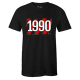 Black Crew Neck 1990 T-shirt to Match Air Jordan Retro 5 Fire Red