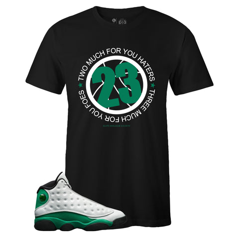 Black Crew Neck 23 T-shirt to Match Air Jordan Retro 13 Lucky Green