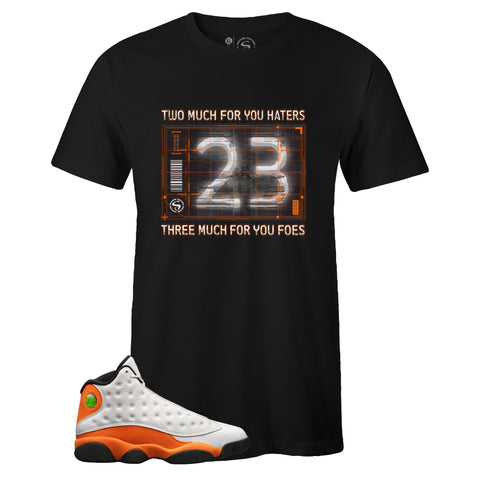 Black Crew Neck 23 T-shirt to Match Air Jordan Retro 13 Starfish