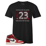 T-shirt to Match Air Jordan 1 Retro Lost And Found - 23 Black Sneaker Tee