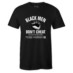 Black Crew Neck BLACK MEN DON'T CHEAT Graphic Novelty T-shirt