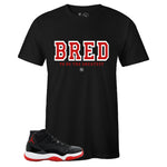 Black Crew Neck BRED T-shirt to Match Bred 11