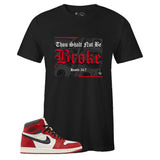 T-shirt to Match Air Jordan 1 Retro Lost And Found - Broke Black Sneaker Tee