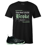 Black Crew Neck BROKE T-shirt To Match Air Foamposite One All-Star
