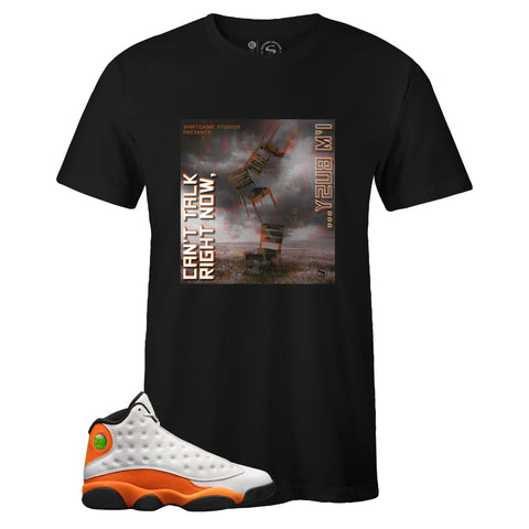 Black Crew Neck BUSY T-shirt to Match Air Jordan Retro 13 Starfish