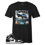 T-shirt to Match Air Jordan 1 Retro 85 Black-White - Cizarre Black Sneaker Tee