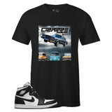 T-shirt to Match Air Jordan 1 Retro 85 Black-White - Cizarre Black Sneaker Tee