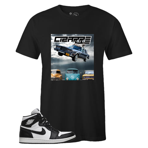 T-shirt to Match Air Jordan 1 Retro 85 Black-White - Cizarre Black Sneaker Tee