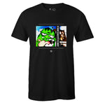 Black Crew Neck CODE WORD Graphic Novelty T-shirt