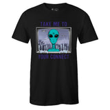 Black Crew Neck CONNECT T-shirt to Match Air Jordan Retro 5 Alternate Grape