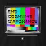 Black Crew Neck END COGNITIVE DISSONANCE Graphic Novelty T-shirt