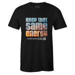 Black Crew Neck ENERGY Graphic Novelty T-shirt