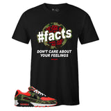 Black Crew Neck FACTS T-shirt to Match Air Max 90 Reverse Duck Camo