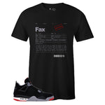 Black Crew Neck FAX MOTIVATION T-shirt To Match BRED 4