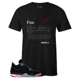 Black Crew Neck FAX MOTIVATION T-shirt To Match BRED 4