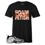 Black Crew Neck FOAM FETISH T-shirt To Match Air Foamposite One Shattered Backboard
