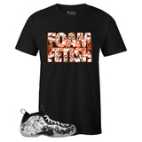 Black Crew Neck FOAM FETISH T-shirt To Match Air Foamposite One Shattered Backboard