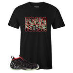 Black Crew Neck FOAM FETISH T-shirt To Match Air Foamposite Pro Laser Crimson