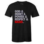 Black Crew Neck GOD MONEY T-shirt To Match BRED 4