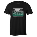 Black Crew Neck GOOD LUCK T-shirt to Match Air Jordan Retro 13 Lucky Green