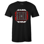 Black Crew Neck HARDCORE SNKRHEAD T-shirt to Match Air Jordan Retro 4 Fire Red