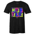 Black Crew Neck HUSTLE T-shirt to Match Air Jordan Retro 5 Alternate Bel Air