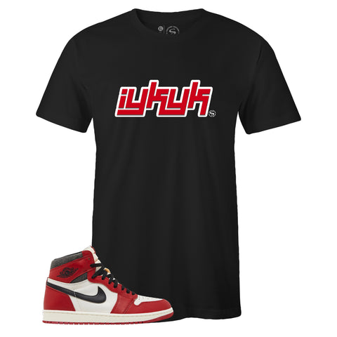 T-shirt to Match Air Jordan 1 Retro Lost And Found - IYKYK Black Sneaker Tee