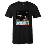 Black Crew Neck MANDATORY VACATIONS Graphic Novelty T-shirt