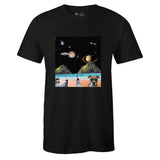 Black Crew Neck MANDATORY VACATIONS Graphic Novelty T-shirt