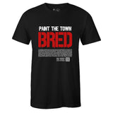 Black Crew Neck PAINT THE TOWN T-shirt to Match Bred 11