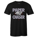 Black Crew Neck PAPER CHASER T-shirt To Match BRED 4