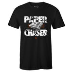 Black Crew Neck PAPER CHASER T-shirt To Match Air Foamposite One Shattered Backboard